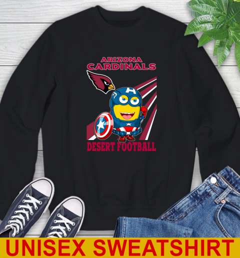 NFL Football Arizona Cardinals Captain America Marvel Avengers Minion Shirt Sweatshirt