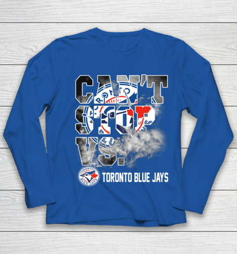 MLB Toronto Blue Jays Baseball Can't Stop Vs Blue Jays Youth Long Sleeve 7