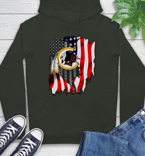 Washington Redskins NFL Football American Flag Hoodie 12