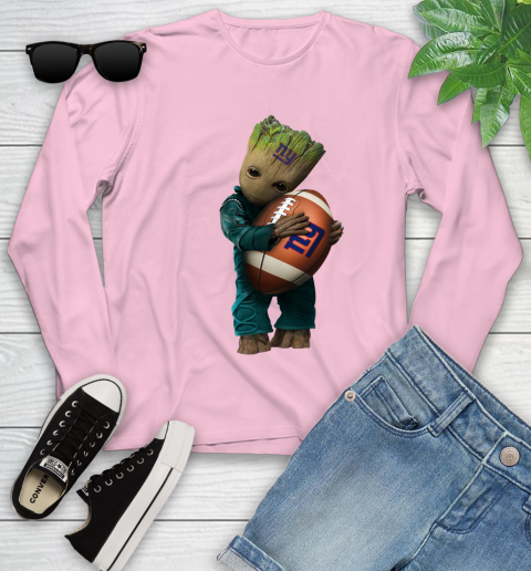 NFL Groot Guardians Of The Galaxy Football Sports New York Giants Youth Long Sleeve 10