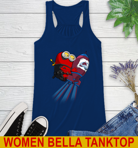 NHL Hockey Colorado Avalanche Deadpool Minion Marvel Shirt Racerback Tank 7