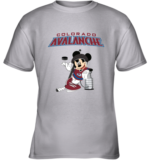 Mickey Colorado Avalanche With The Stanley Cup Hockey NHL Youth T-Shirt
