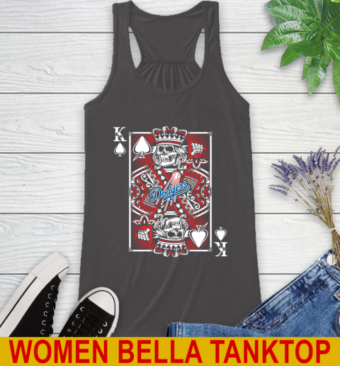 Los Angeles Dodgers MLB Baseball The King Of Spades Death Cards Shirt Racerback Tank 10