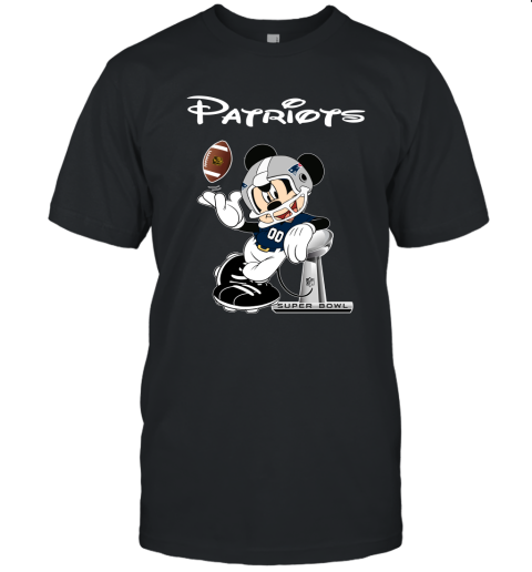 Mickey Patriots Taking The Super Bowl Trophy Football Unisex Jersey Tee