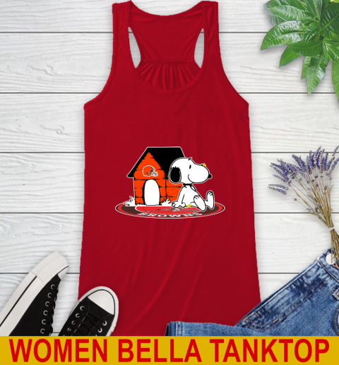 NFL Football Cleveland Browns Snoopy The Peanuts Movie Shirt Racerback Tank 6