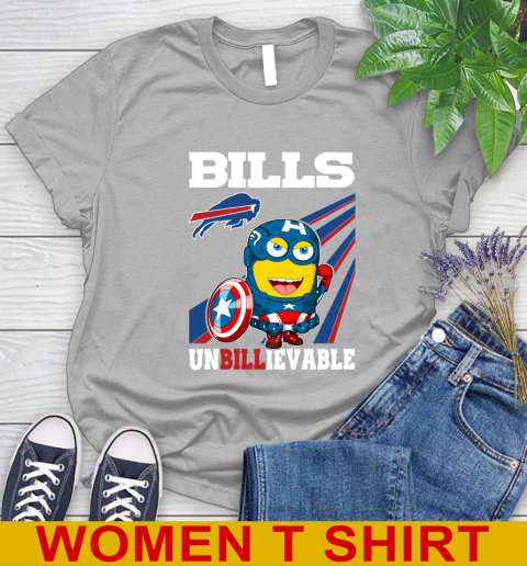 NFL Football Buffalo Bills Captain America Marvel Avengers Minion Shirt Women's T-Shirt 5