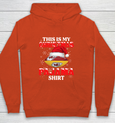 Kansas City Chiefs This Is My Christmas Pajama Shirt NFL Youth Hoodie 3