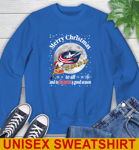 Columbus Blue Jackets Merry Christmas To All And To Blue Jackets A Good Season NHL Hockey Sports Sweatshirt 11