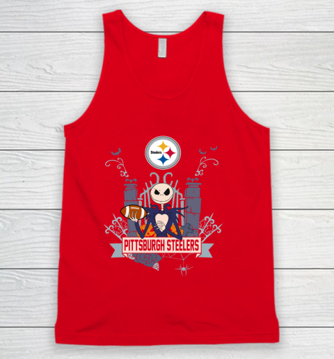 NFL Pittsburgh Steelers Football Jack Skellington Halloween Tank Top 5