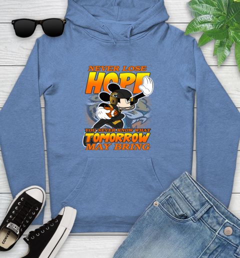 Jacksonville Jaguars NFL Football Mickey Disney Never Lose Hope Youth Hoodie 13