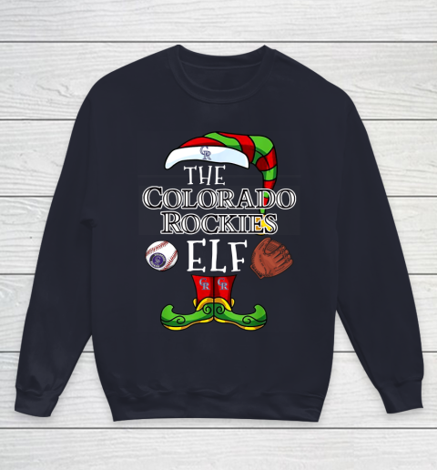 Colorado Rockies Christmas ELF Funny MLB Youth Sweatshirt 2