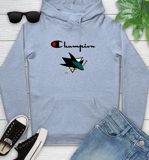 NHL Hockey San Jose Sharks Champion Shirt Youth Hoodie 7