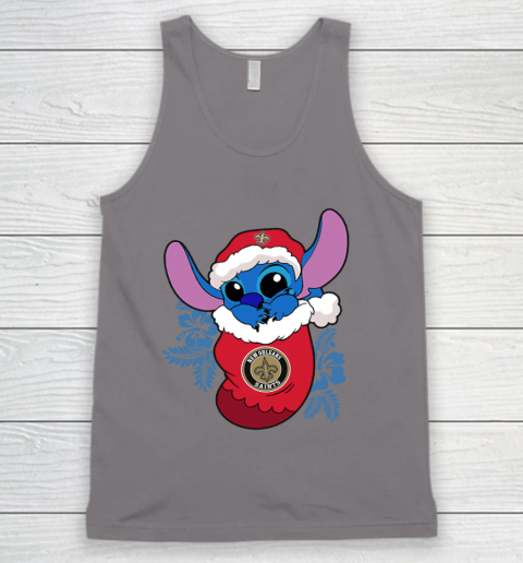 New Orleans Saints Christmas Stitch In The Sock Funny Disney NFL Tank Top 7