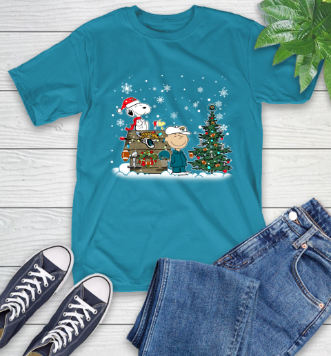 NFL Jacksonville Jaguars Snoopy Charlie Brown Christmas Football Super Bowl Sports T-Shirt 9
