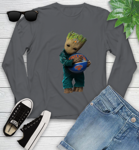 NBA Groot Guardians Of The Galaxy Basketball Sports New York Knicks Youth Long Sleeve 8