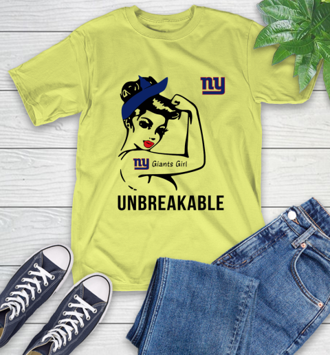 NFL New York Giants Girl Unbreakable Football Sports T-Shirt 8