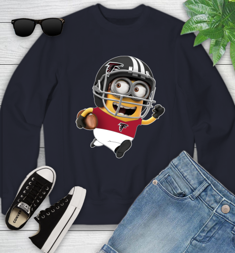 NFL Atlanta Falcons Minions Disney Football Sports Youth Sweatshirt 3
