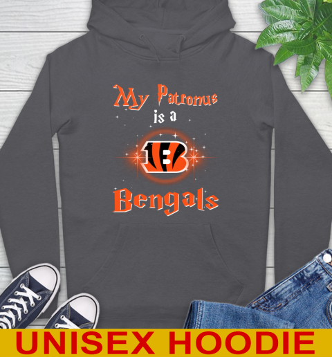 NFL Football Harry Potter My Patronus Is A Cincinnati Bengals Hoodie 7