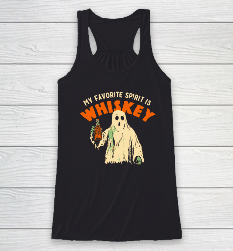 My Favorite Spirit Is Whiskey Halloween Racerback Tank