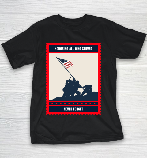 Independence Day 4th Of July HONORING ALL WHO SERVED MEMORIAL DAY  POSTAGE STAMP Youth T-Shirt