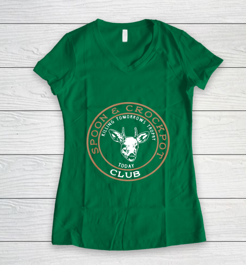 Spoon And Crock Pot Killing Tomorrow s Trophy Women's V-Neck T-Shirt 3
