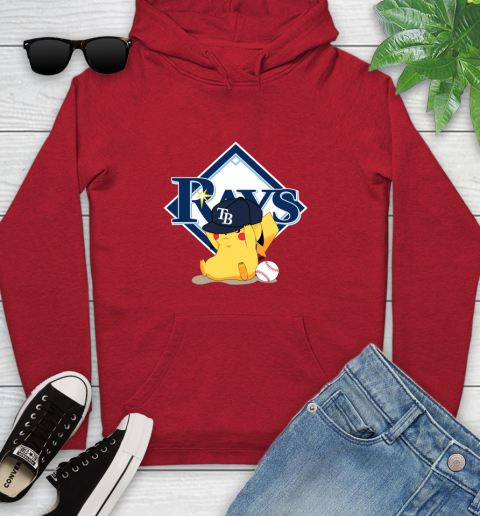 MLB Pikachu Baseball Sports Tampa Bay Rays Youth Hoodie 11