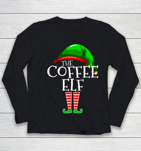 The Coffee Elf Group Matching Family Christmas Gifts Funny Youth Long Sleeve