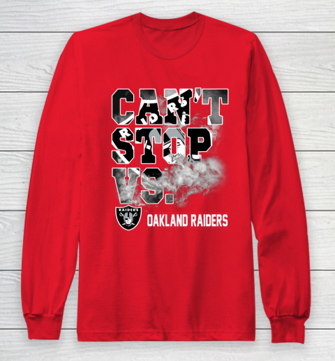 NFL Oakland Raiders Can't Stop Vs Long Sleeve T-Shirt 7