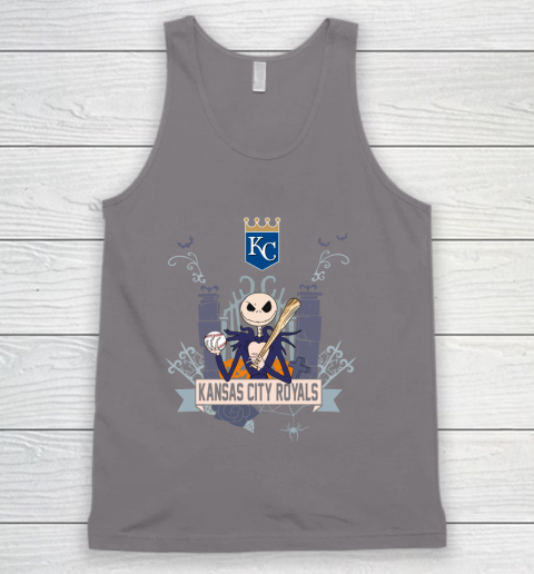MLB Kansas City Royals Baseball Jack Skellington Halloween Tank Top 6