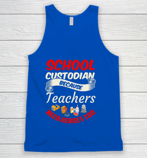 School Custodian Shirt Jokey Funny Saying Custodian Tank Top 4