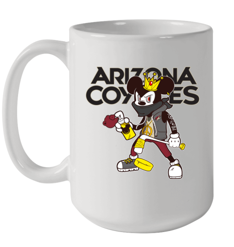 Arizona Coyotes NHL Hockey Mickey Peace Sign Sports Ceramic Mug 15oz