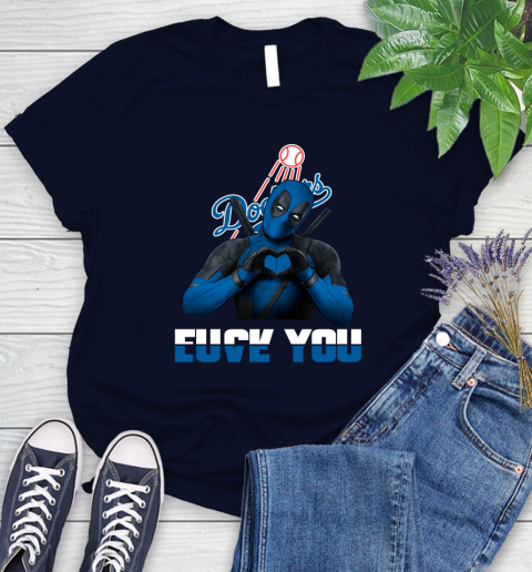 MLB Los Angeles Dodgers Deadpool Love You Fuck You Baseball Sports Women's T-Shirt 2