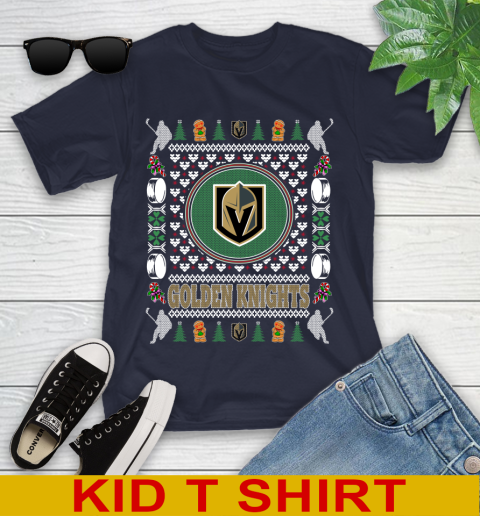 Vegas Golden Knights Merry Christmas NHL Hockey Loyal Fan Youth T-Shirt 2