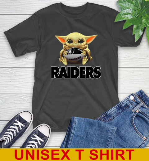 NFL Football Oakland Raiders Baby Yoda Star Wars Shirt T-Shirt 2