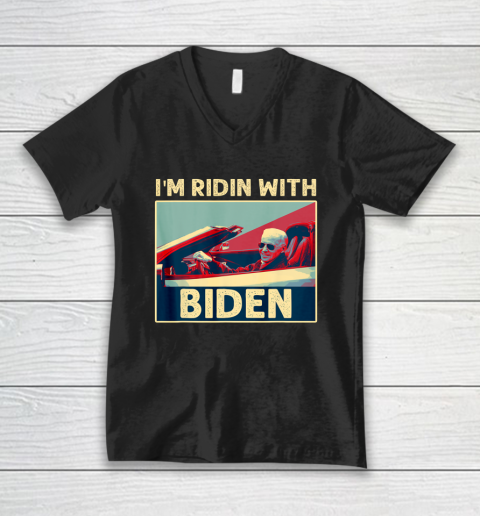 I'm Riding With Joe Biden V-Neck T-Shirt