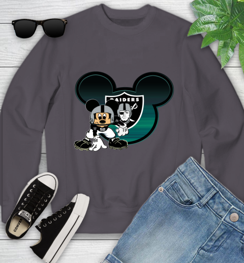 NFL Oakland Raiders Mickey Mouse Disney Football T Shirt Youth Sweatshirt 6