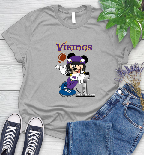 NFL Minnesota Vikings Mickey Mouse Disney Super Bowl Football T Shirt Women's T-Shirt 5