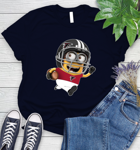 NFL Atlanta Falcons Minions Disney Football Sports Women's T-Shirt 3