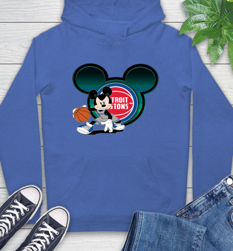 NBA Detroit Pistons Mickey Mouse Disney Basketball Hoodie 9