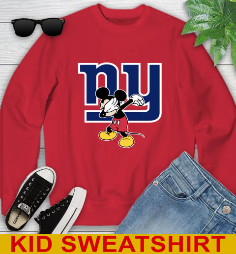 New York Giants NFL Football Dabbing Mickey Disney Sports Youth Sweatshirt 8