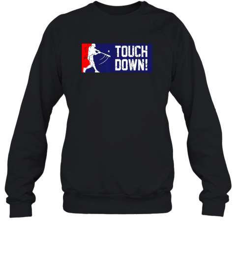 zjyu touchdown baseball funny family gift base ball sweatshirt 35 front black