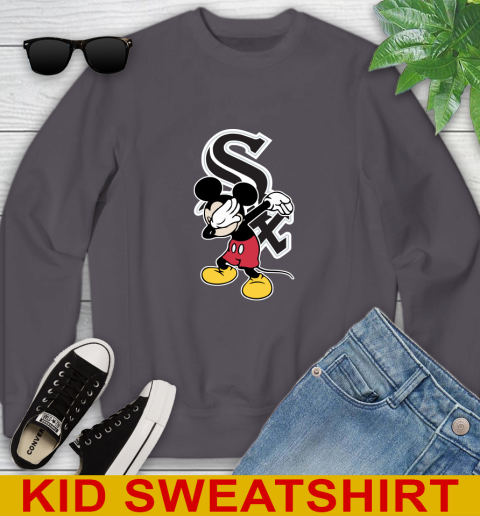 Chicago White Sox MLB Baseball Dabbing Mickey Disney Sports Youth Sweatshirt 6