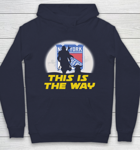 New York Rangers NHL Ice Hockey Star Wars Yoda And Mandalorian This Is The Way Hoodie 2