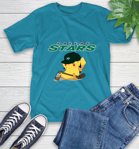 NHL Pikachu Hockey Sports Dallas Stars T-Shirt 8