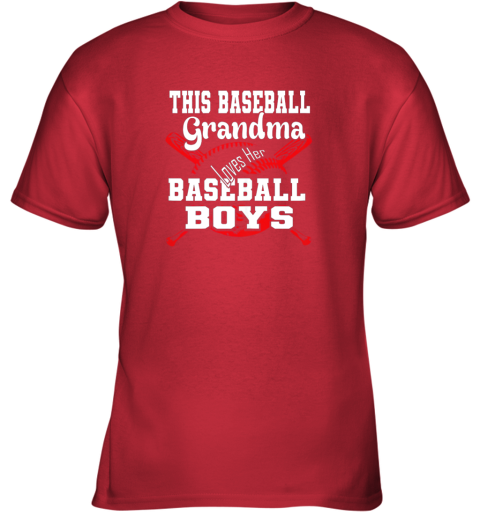 ros0 this baseball grandma loves her baseball boys youth t shirt 26 front red