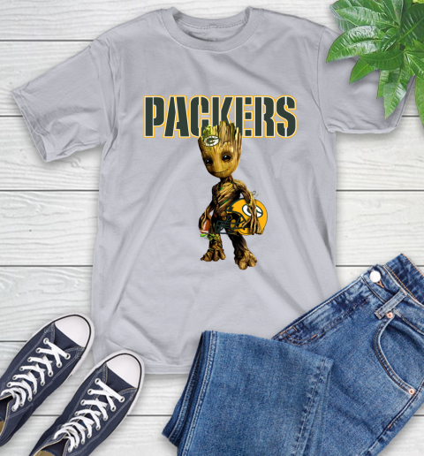 Green Bay Packers NFL Football Groot Marvel Guardians Of The Galaxy T-Shirt 6