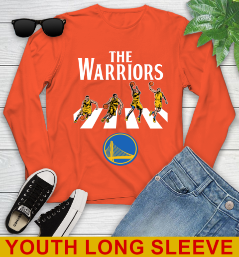 NBA Basketball Golden State Warriors The Beatles Rock Band Shirt Youth Long Sleeve 3