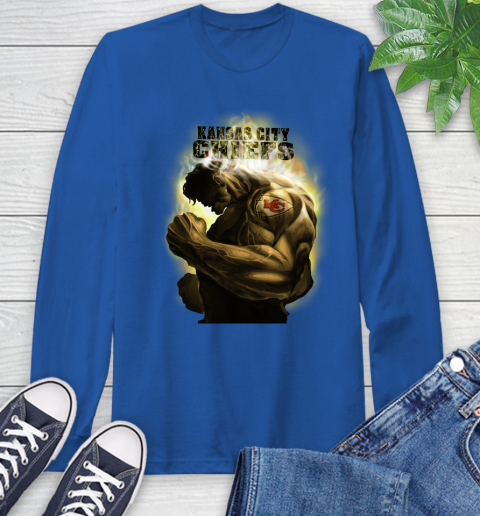 Kansas City Chiefs NFL Football Hulk Marvel Avengers Sports Long Sleeve T-Shirt 10