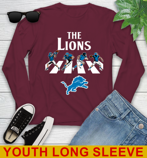 NFL Football Detroit Lions The Beatles Rock Band Shirt Youth Long Sleeve 6