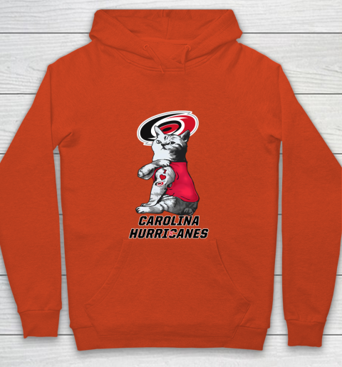 NHL My Cat Loves Carolina Hurricanes Hockey Youth Hoodie 3